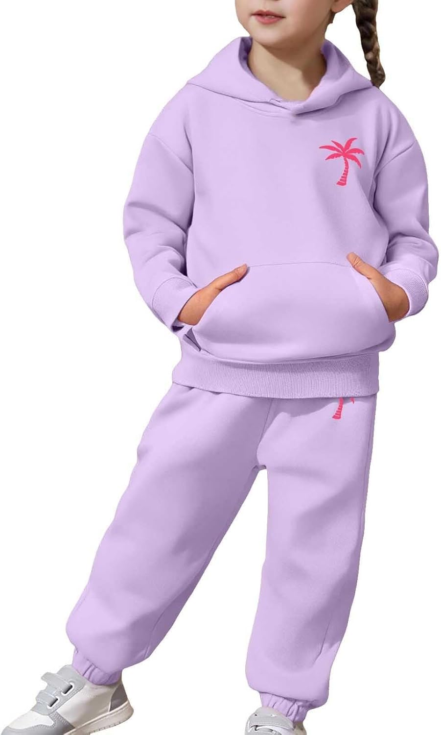 Kids Boys Girls Flower Print Outfit Set