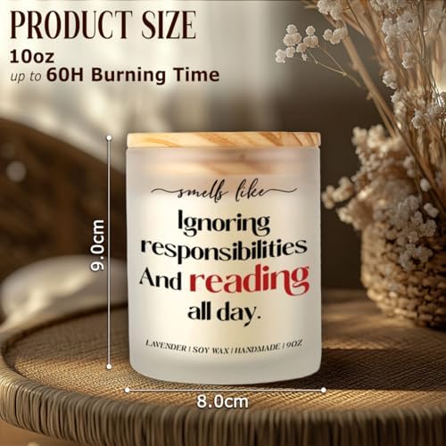 Book Lovers Candle 9Oz - Lavender Scented Gift