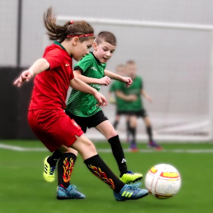MadSportsStuff Fire Flame Soccer Socks for All Sizes