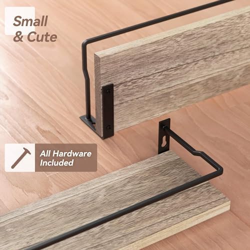RICHER HOUSE Floating Bathroom Shelves Set of 2 Carbonized Black