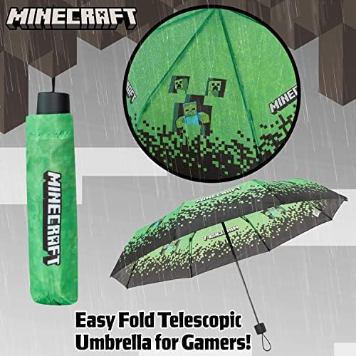 Minecraft Folding Umbrella for Boys Girls