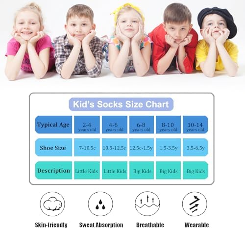 24 Pairs Kids Ankle Socks for Boys Girls