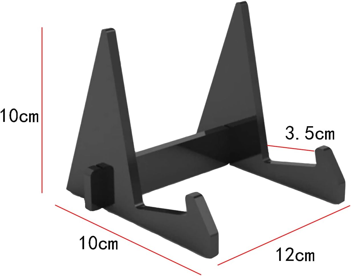 1Pc Acrylic Book Display Stand with Detachable Design - Black