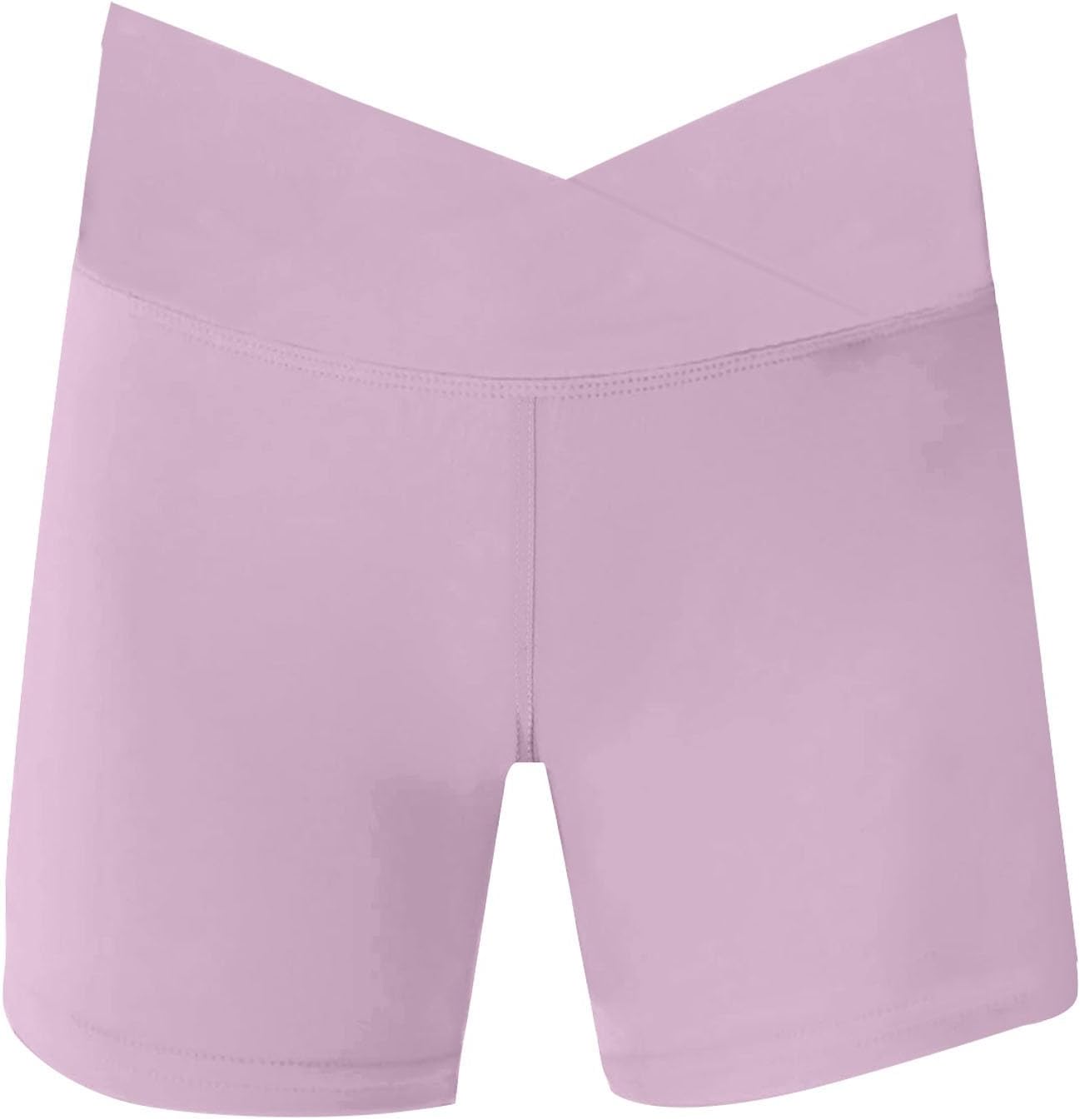 Girls Casual Stretchy Yoga Leggings Shorts Biker Shorts