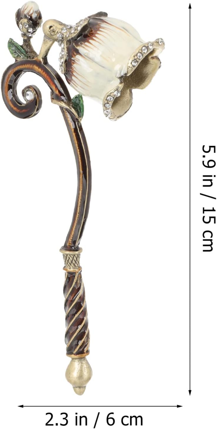Luxshiny Vintage Flower Candle Snuffer with Rhinestone