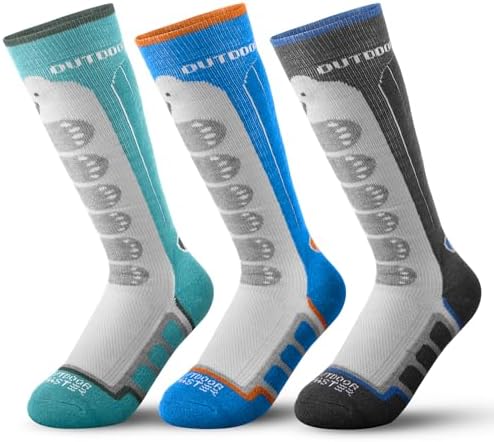 OutdoorMaster Kids Ski Socks 23 Pack Merino Wool 1