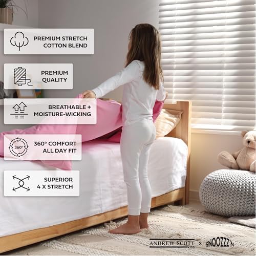 Snoozzzn 6 Pack Long Sleeve Undershirts for Girls Boys Toddler