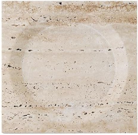 Wabi-Sabi Yellow Travertine Decorative Tray with Handles