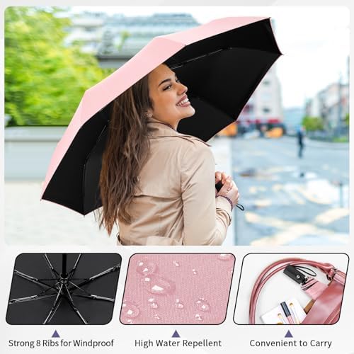 Yoobure Windproof Travel Umbrella Automatic UV Protection
