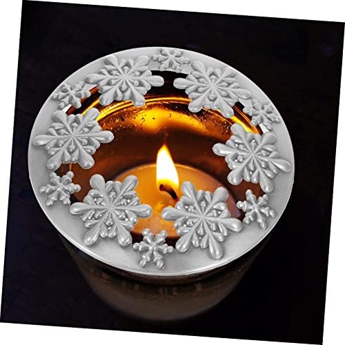 VILLCASE Vintage Snowflake Candle Jar Lid Cover