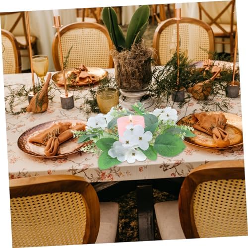 VINTORKY Artificial Eucalyptus Wreath Candle Decor