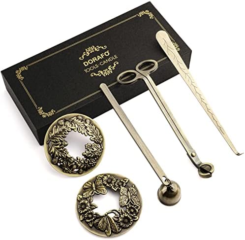 DORAFO 5 in 1 Candle Accessory Set with Gift Box - Bronze