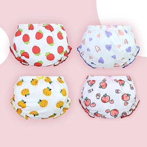 Cute Diaper Cover Baby Girl Underwear 4Pcs