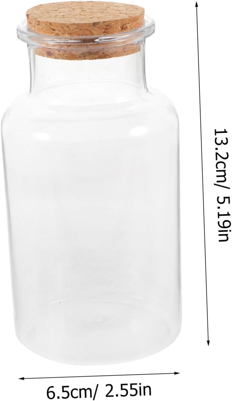 Cabilock 2pcs Wooden Letter Clear Glitter Shot Bottles