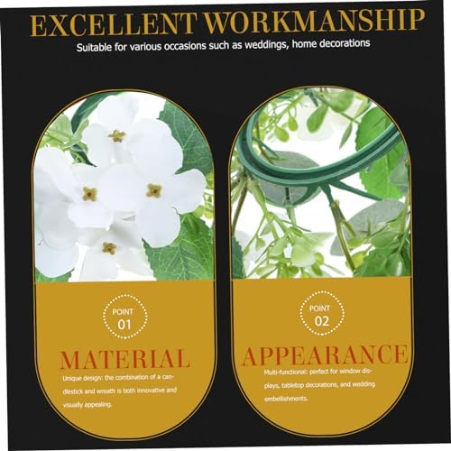 VINTORKY Artificial Eucalyptus Wreath Candle Decor