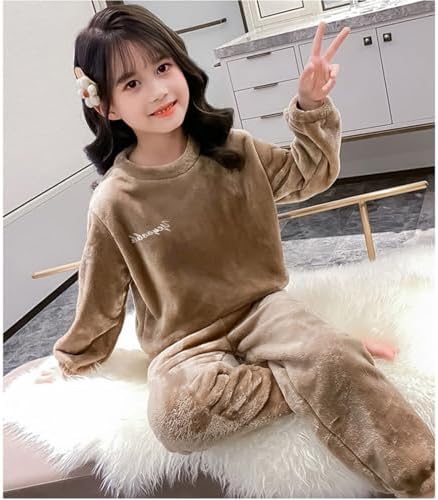 Winter Flannel Sweatshirt and Fuzzy Pants Set for Kids