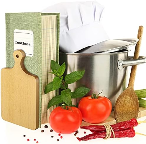 Jetec Wood Bookends with Kitchen Cutting Board Design