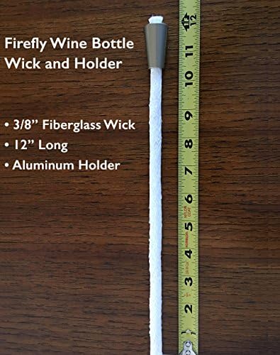 Firefly 12-Inch Wine Bottle Oil Wick Kit - Made in The USA