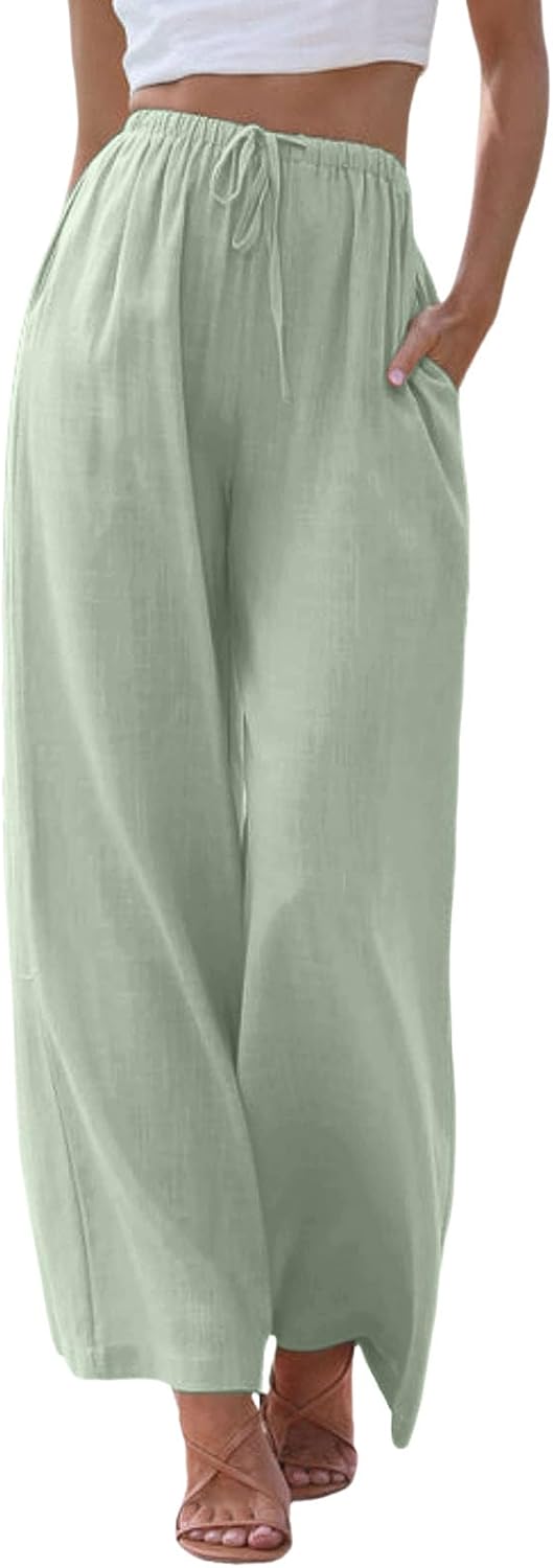 Womens Wide Leg Lounge Sweatpants with Pockets