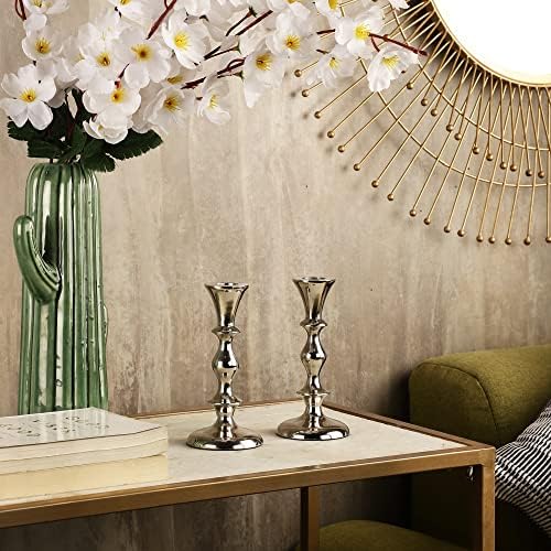 RELY Silver Candle Holder Set of 2