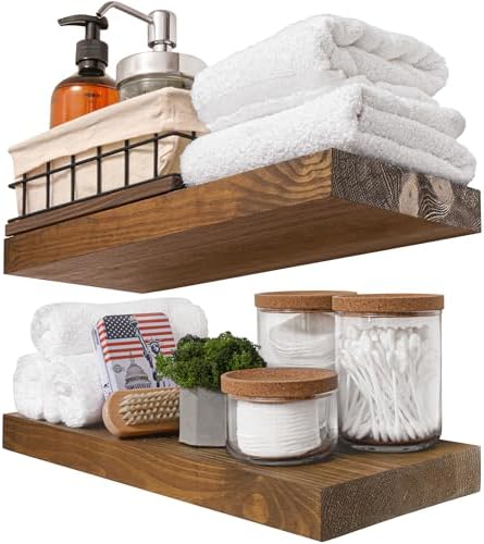 BAOBAB WORKSHOP Floating Shelves Set of 2 - 16D x 67W Walnut