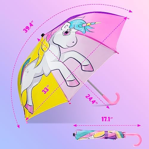 EAONE Kids Umbrella with J Handle and Whistle