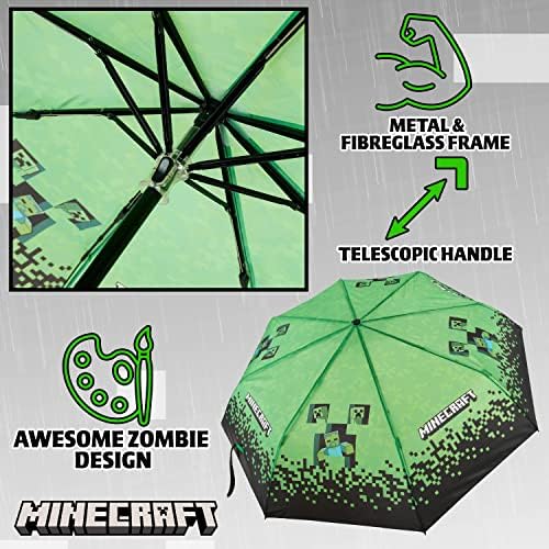 Minecraft Folding Umbrella for Boys Girls