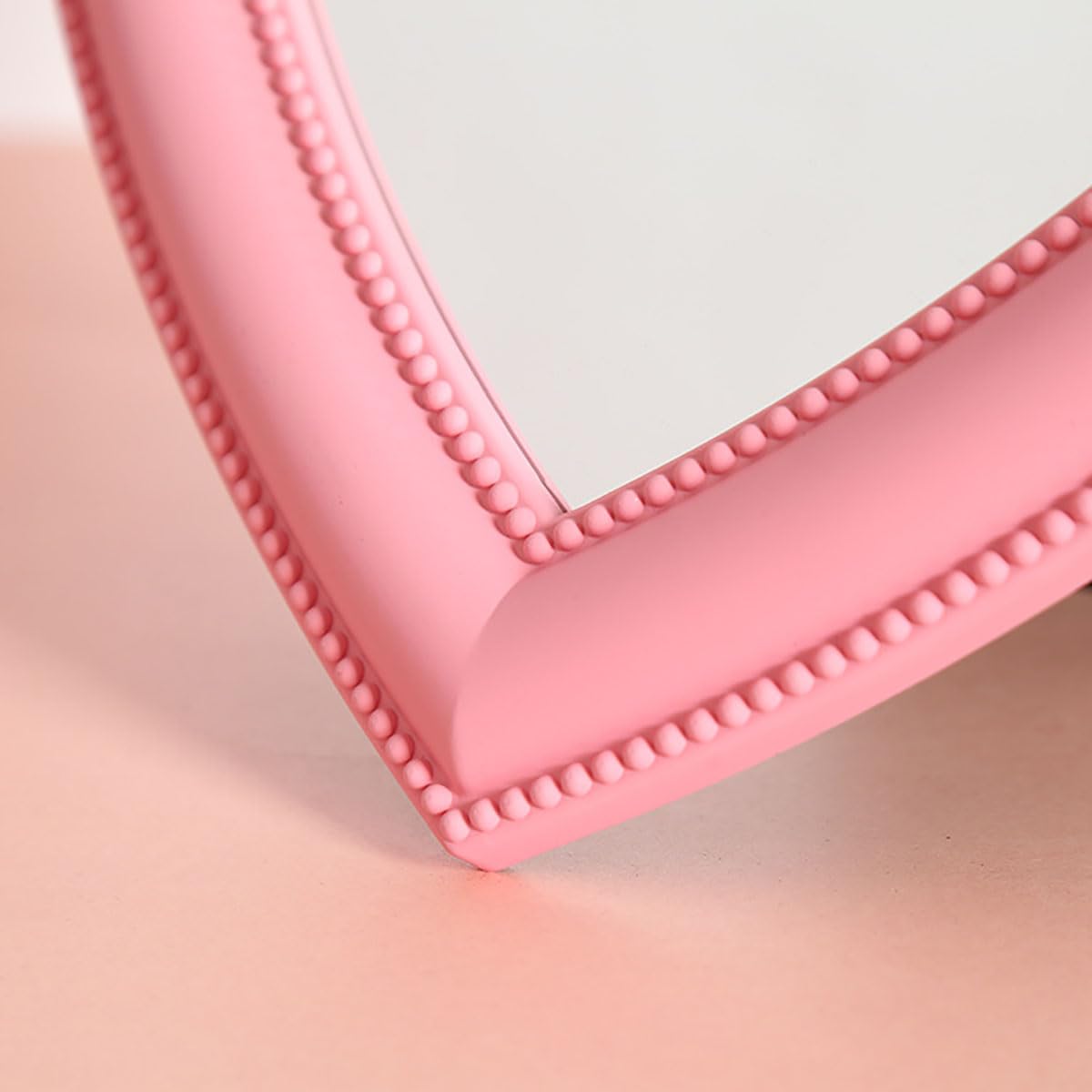 XPXKJ Heart Shaped Mirror 11 Inch Pink 2-in-1 WallTabletop