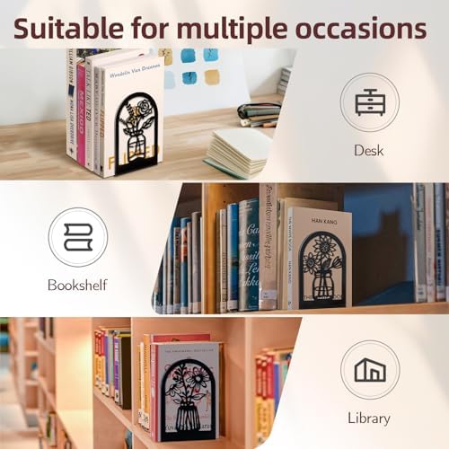 Umikk Decorative Vase Bookends for Home Office
