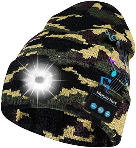 Bosttor Bluetooth Beanie Hat with LED Light