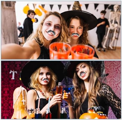 Tucnoeu 2Pcs Realistic Fake Mustaches for Halloween and Cosplay 1