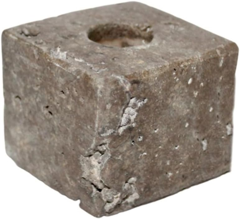 BIDK Home Gray Travertine Candle Holder - 225 Inch