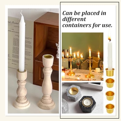 PH PandaHall 30pcs Gold Candle Holders Set
