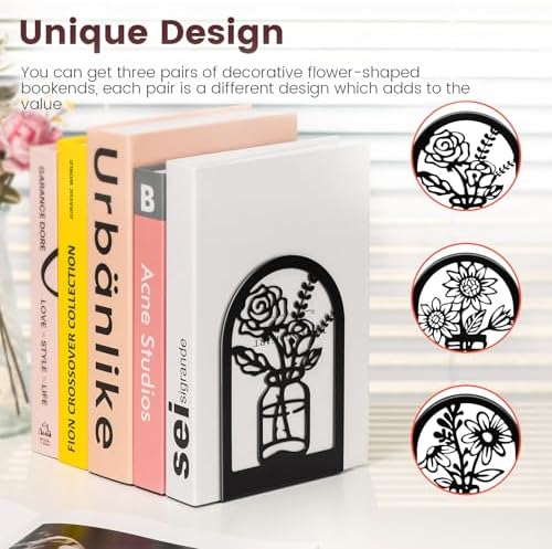 Umikk Decorative Vase Bookends for Home Office