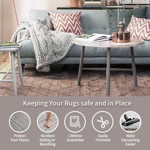 SHAREWIN 8x10 Non-Slip Rug Pad for Hard Floors