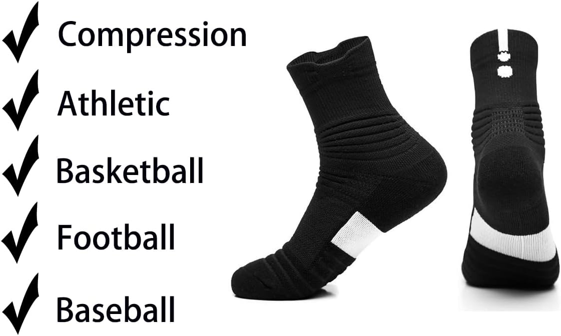 Yoknatt Elite Compression Basketball Socks for Men Women