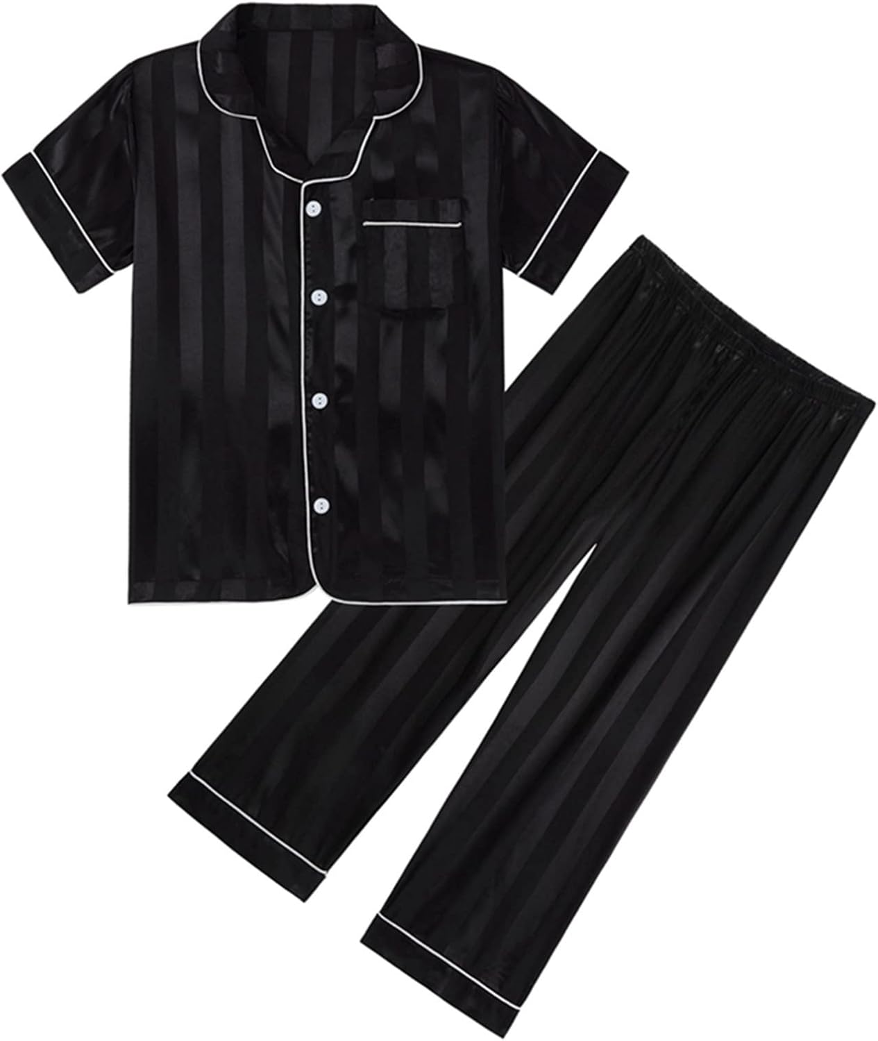 Kids Silk Pajamas Set for Summer Comfort