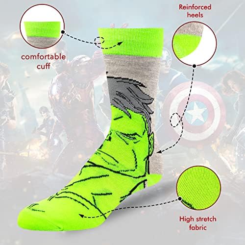 Marvel Legends Socks for Boys Men - 6 Pack