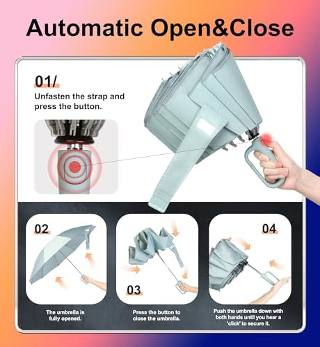 QWB TUMAAOTU Inverted Umbrella with Carabiner Handle