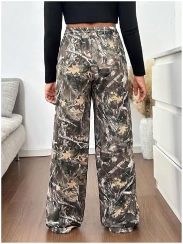 SOLY HUX Camo Print Wide Leg Pants for Girls