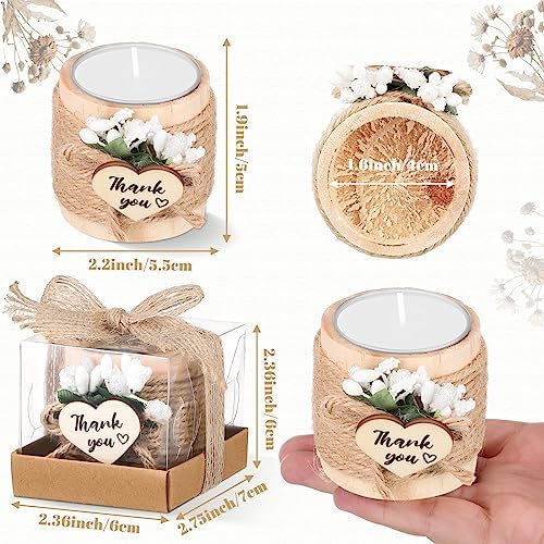 Retisee Wood Candle Holders 24 Sets Wedding Favors 1