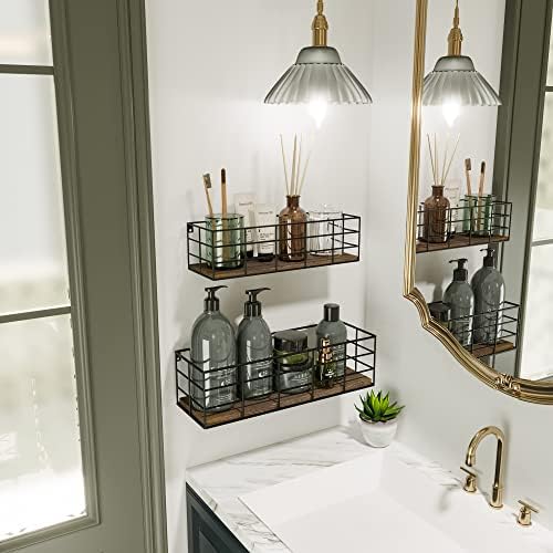Fixwal Floating Shelves 4 Sets Wall Mounted Storage Shelves