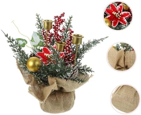 Luxshiny Christmas Fruit Ring Candle Holder
