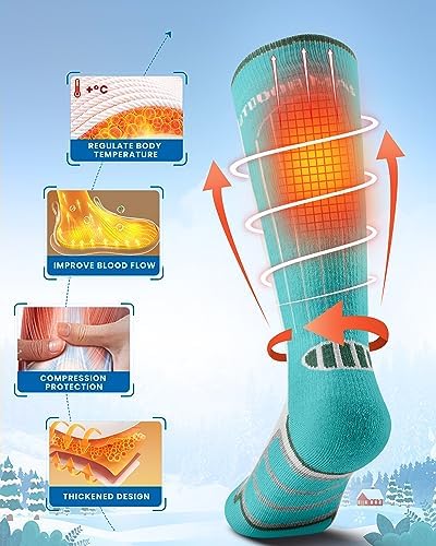 OutdoorMaster Kids Ski Socks 23 Pack Merino Wool 1