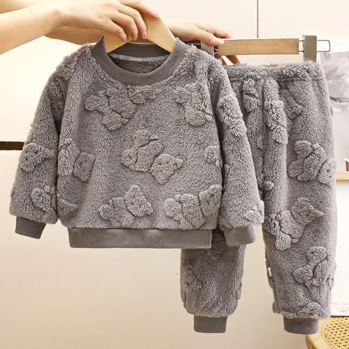 Kids 2-Piece Fleece Pajama Set for Winter