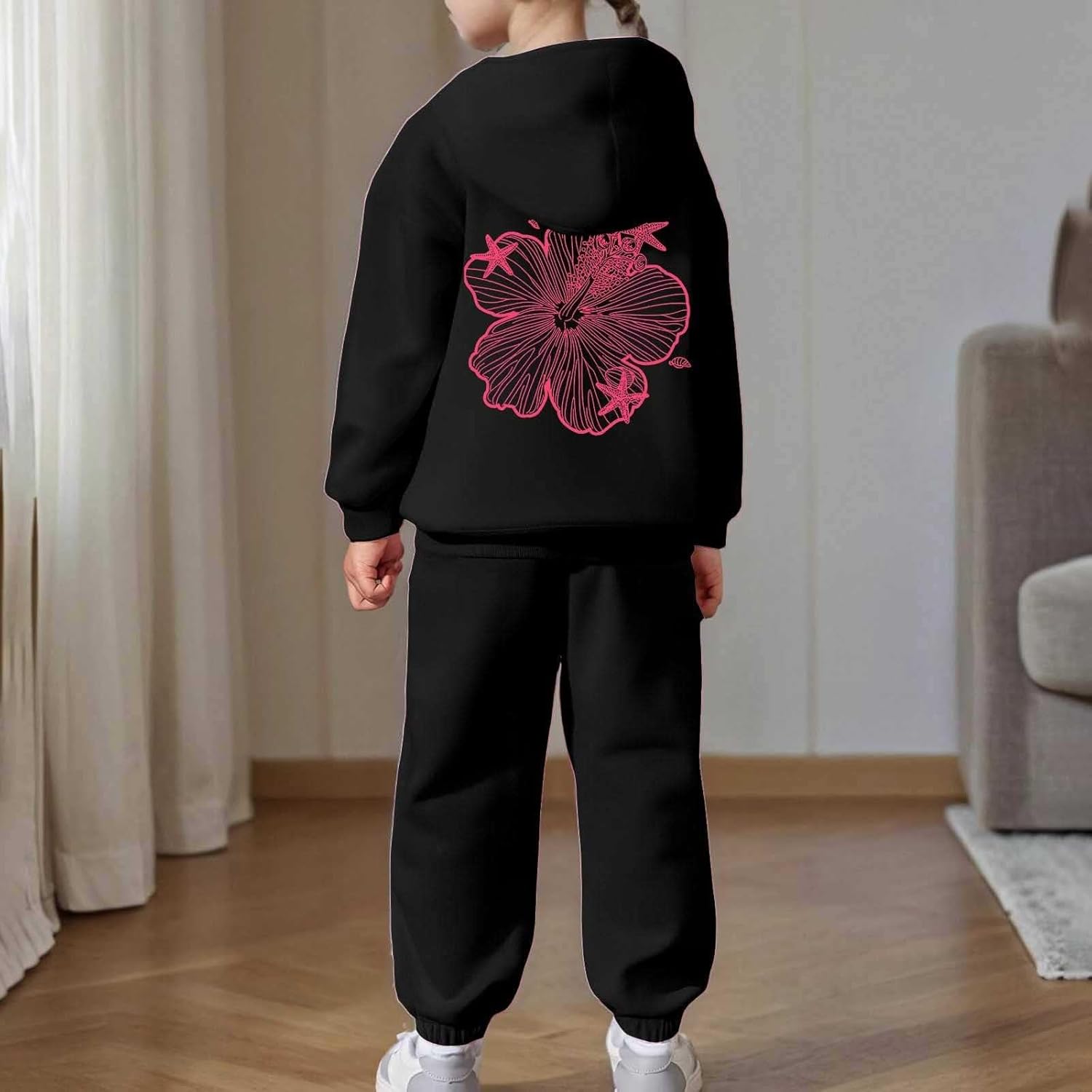 Kids Boys Flower Print Outfit Set