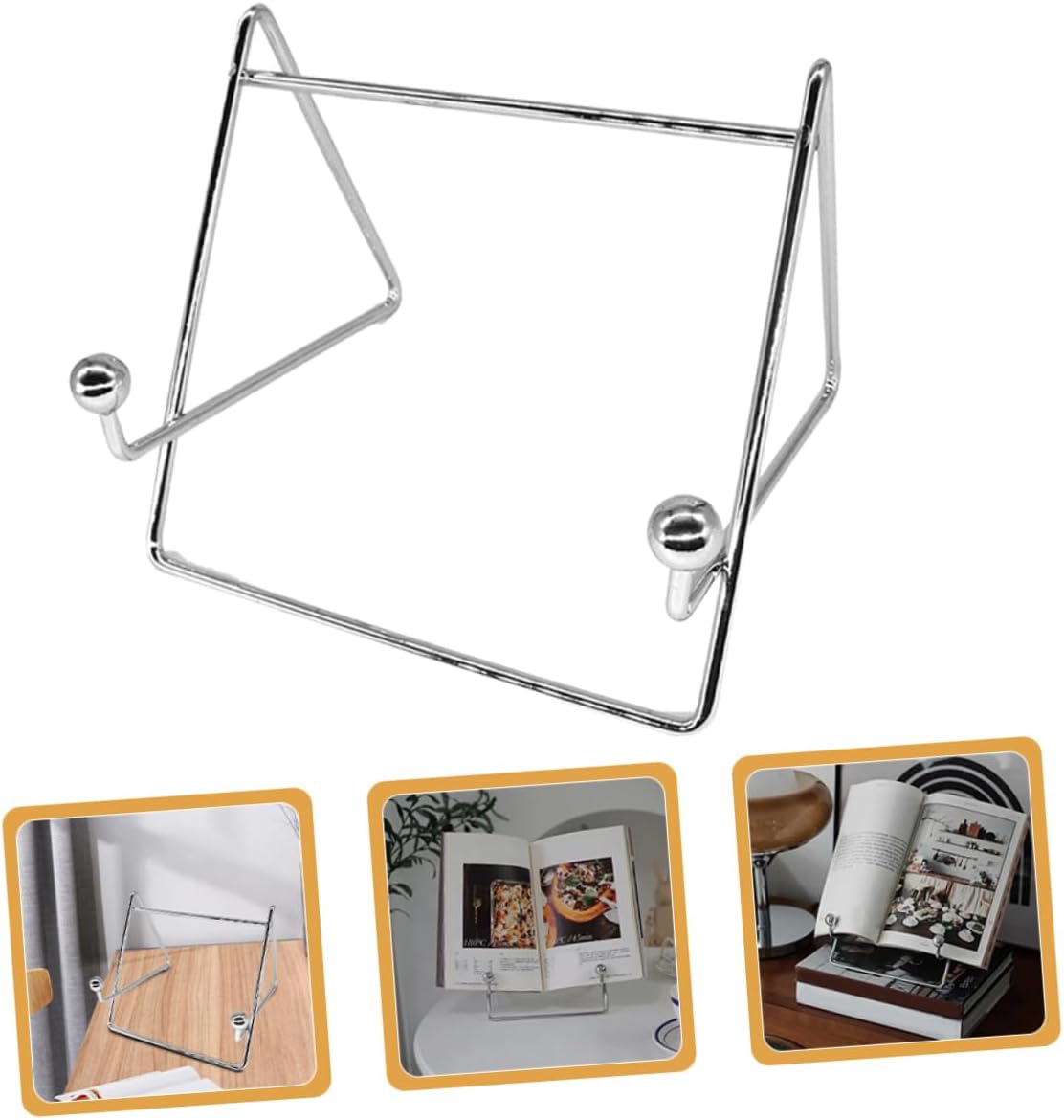 PRETYZOOM 2pcs Desk Phone Stand and Plate Display Easel
