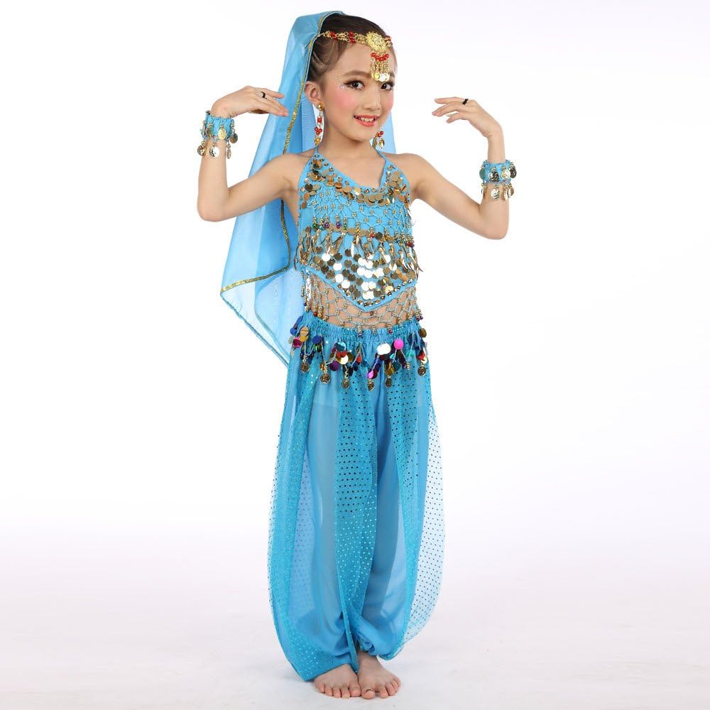 Indian Belly Dance Girls Outfit 2 Piece Set for Kids