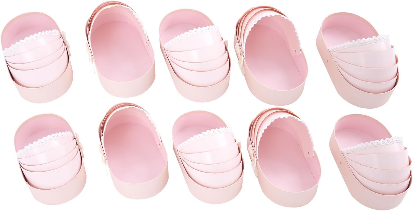 Liffshsy 10pcs Pink Cradle Flower Basket Gift Box 1