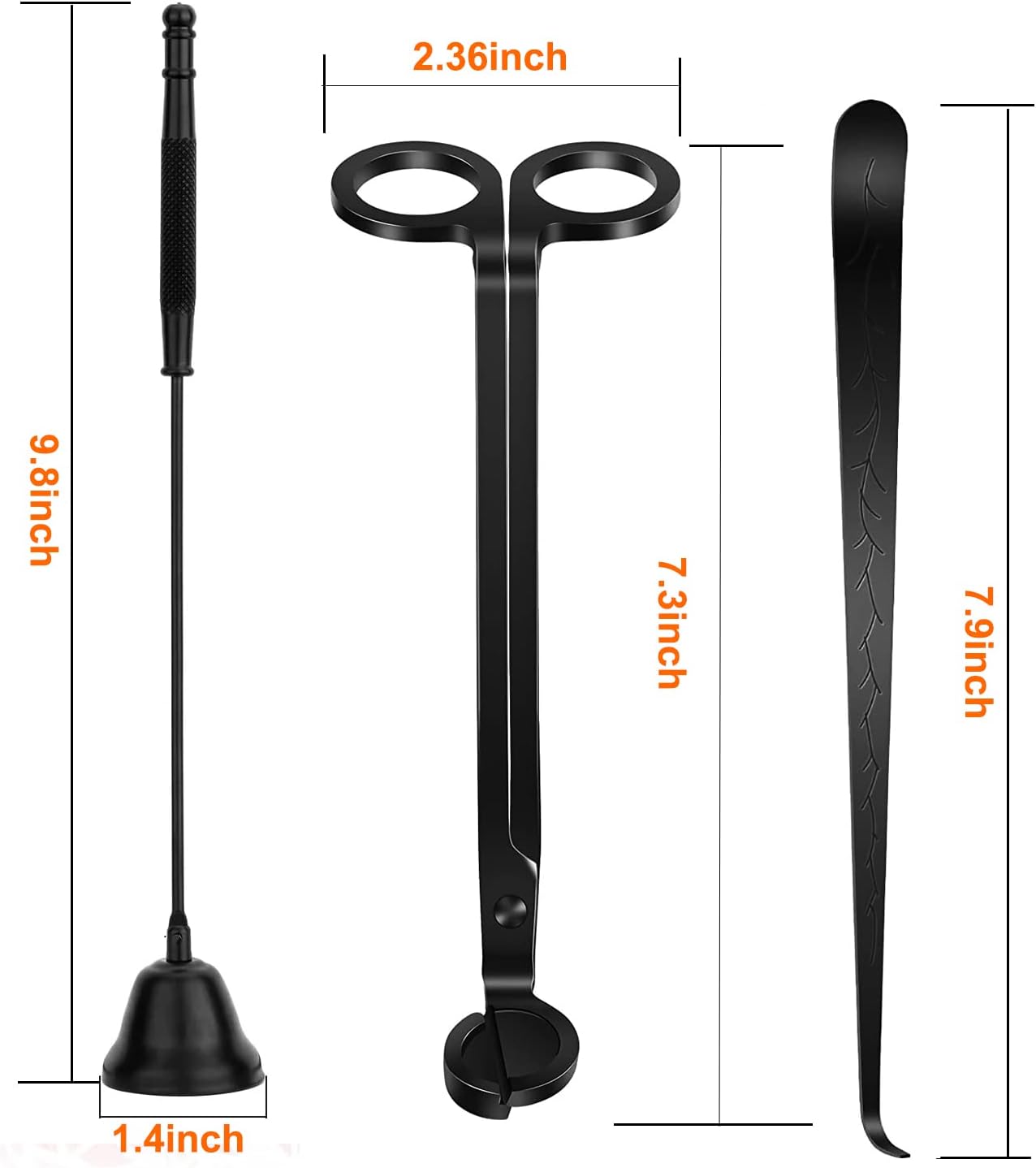 3 in 1 Candle Accessory Kit with Gift Bag - Black